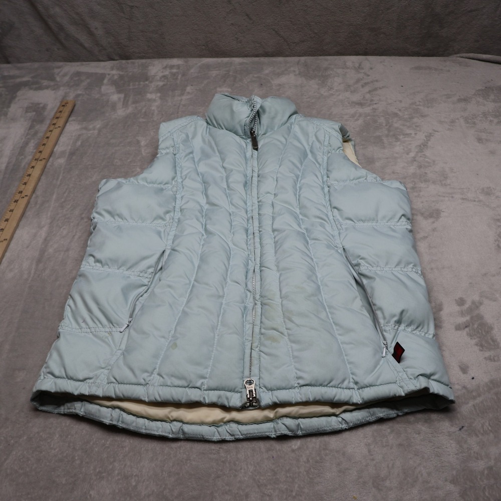 Woolrich Vest Womens Small Blue Insulated Fleece Lined Full Zip Quilted Puffer